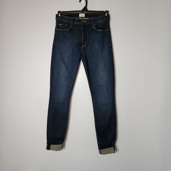 Hudson Jeans Barbara High Rise Women 27 Blue Jean Skinny Fit Leg Denim Dark Wash - Picture 1 of 9